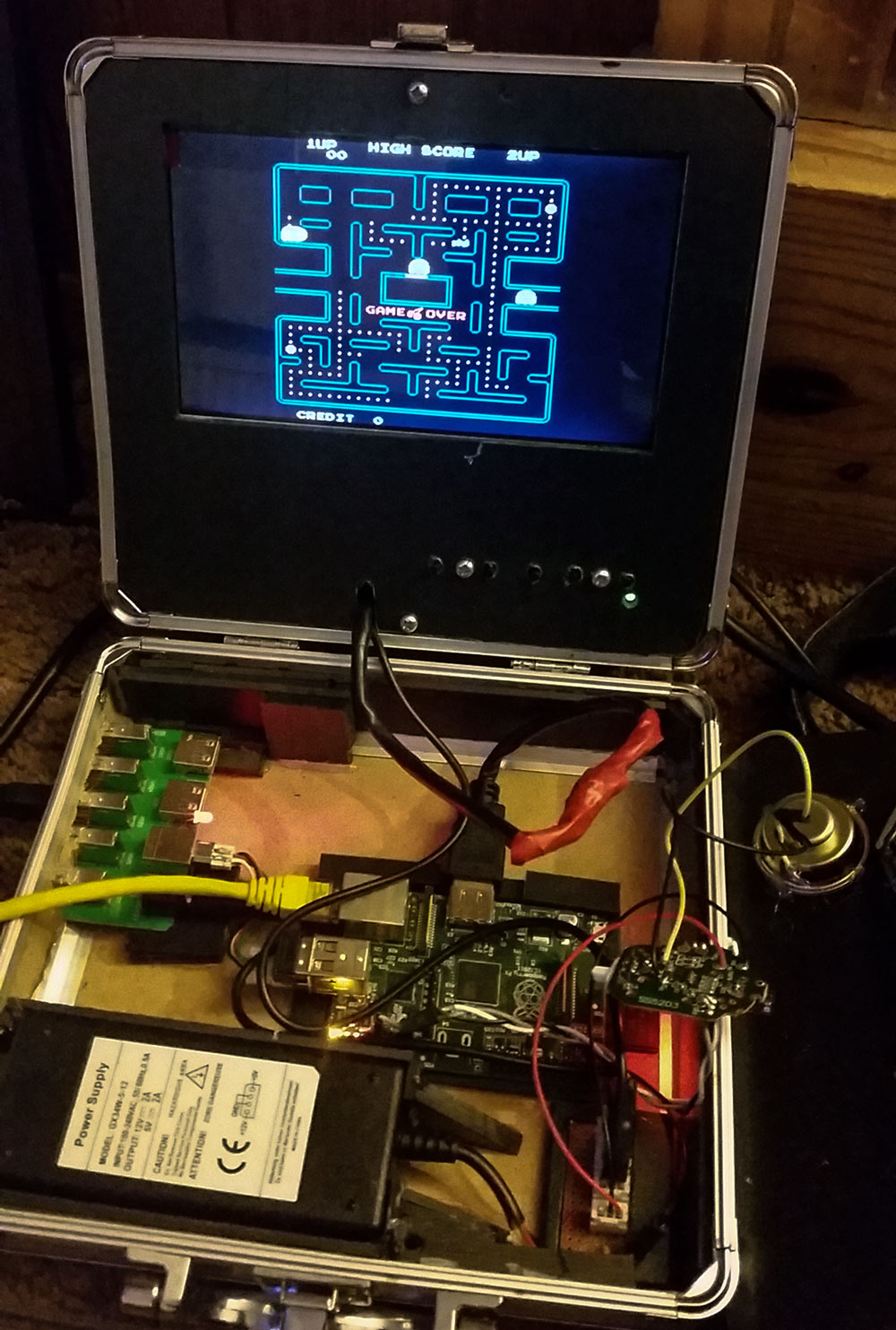 Completed Pi in a case showing internal