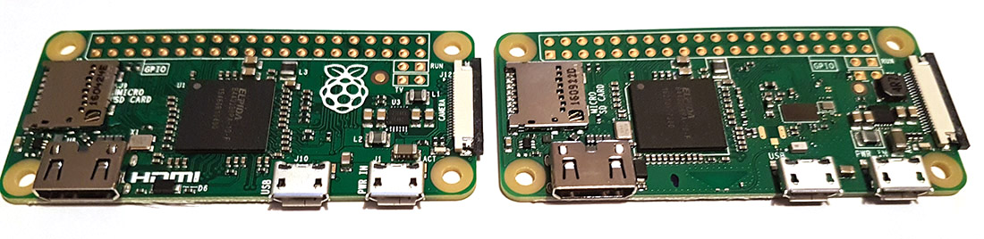 Pi Zero and zero W side-by-side but which one is which?